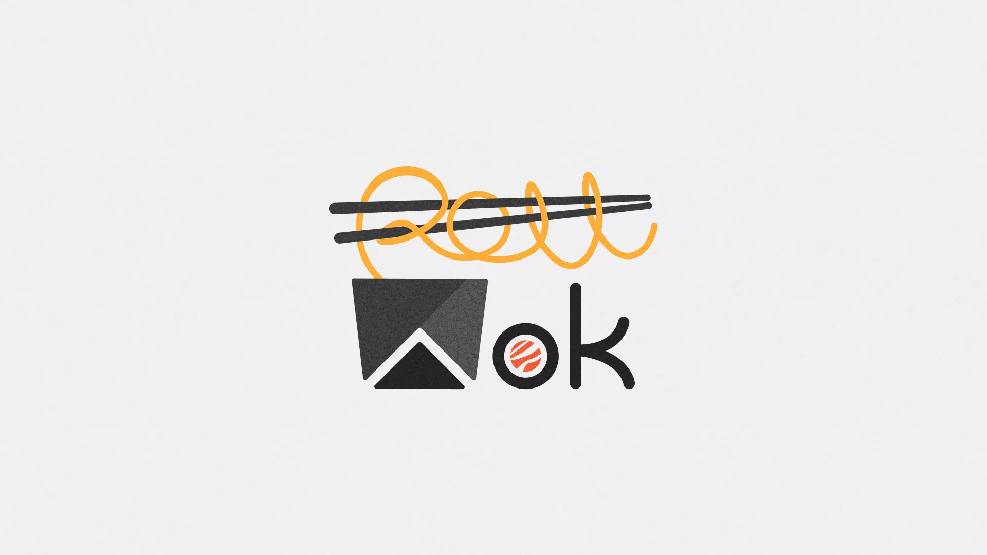 Разработка логотипа суши-бара «Roll Wok Club» в Сенгилее